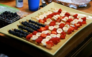 Flag fruit kabobs