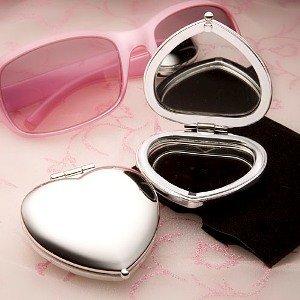 Heart Shaped Compact Mirror Bridal shower Favors