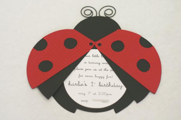 ladybug party invitations