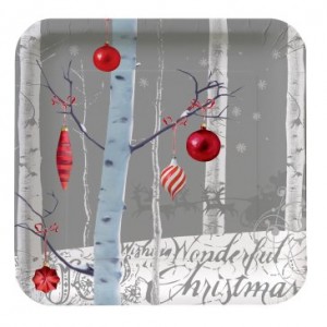 Winter wonderland banquet plates