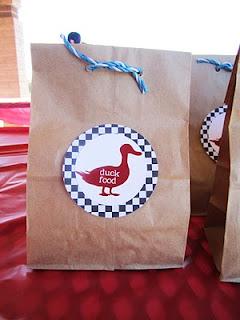 Duck Food Farm party favor