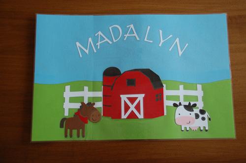 Farm Party Favor Placemat