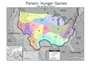 Hunger Games Map of Panem