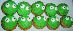 Kermit cupcakes