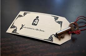 creative alice in wonderland invitation