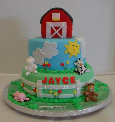 Farm birthday Cake Decorating Photos