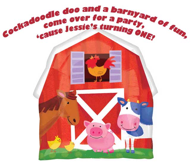 Barnyard Farm Animals 1st Birthday Party Supplies Set Serves 16 Complete Tableware and Decorations Kit for 16 Including Happy Birthday Banner and High Chair Kit for the birthday girl or boy Creative Converting