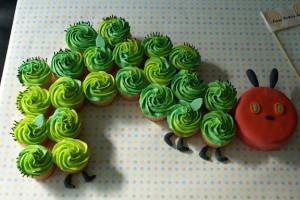 a very hungry caterpillar cupcakes