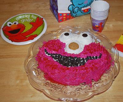 elmo cake finished