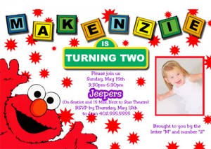 elmo custom invitations