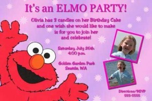 elmo personalized invitations