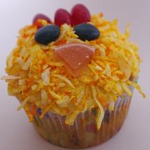 fuzzy chick cupcakes