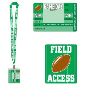 game day Football party passes