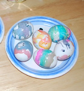 home made easter eggs