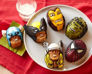 marvel cakelets decorated
