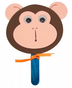 monkey mask craft for a sock monkey party