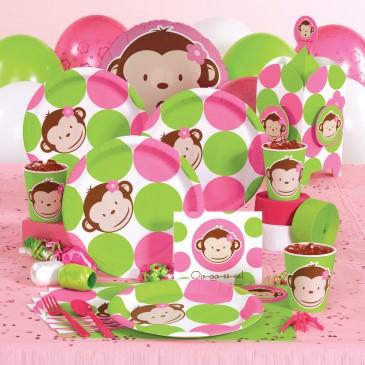 pink mod monkey party