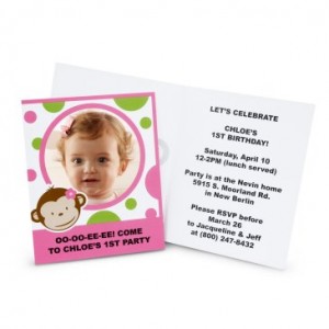 pink monkey invitations