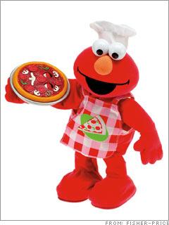 Elmo loves pizza