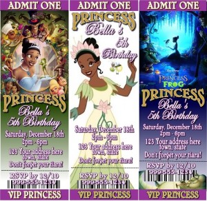 princess and the frog movie ticket