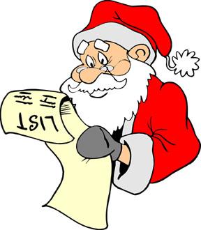 santa checks his list