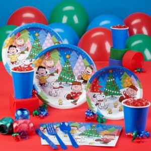 Snoopy Peanuts Christmas party supplies