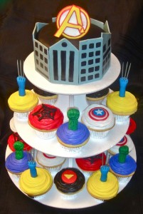 superhero cupcakes