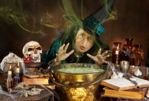 Halloween witch cauldron party