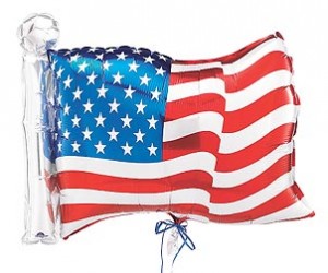 American flag balloon